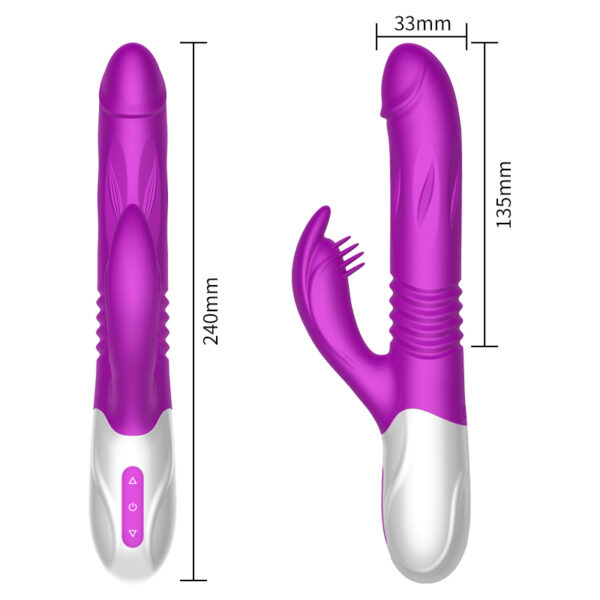 Rechargeable Thrusting & Expanding Rabbit Vibrator Sex Toy