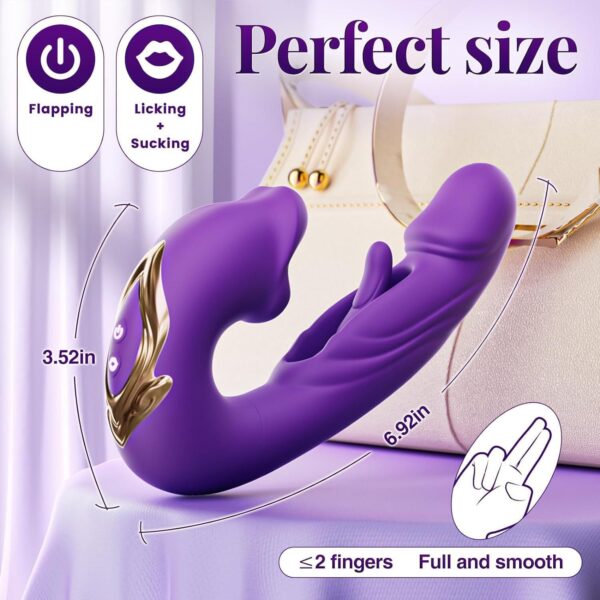 Flapping, Licking & Sucking G-Spot Vibrator Sex Toy