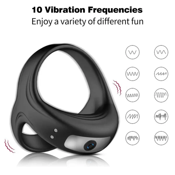 Rechargeable Vibrate Penis / Delay ring - 79 - Image 3