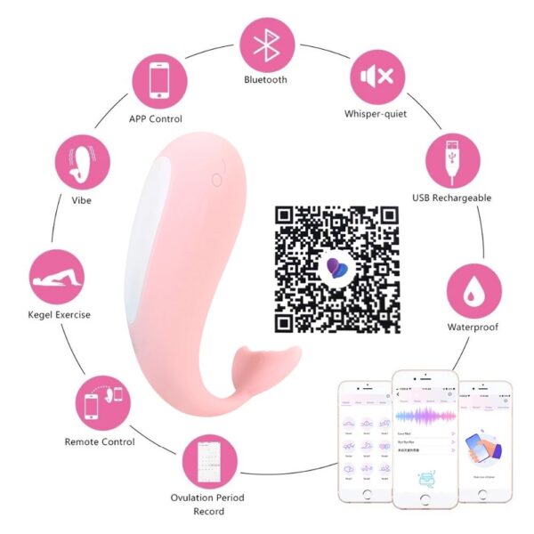 Phone App Controlled Whale Vibrating Egg Sex Toy