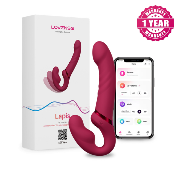 Lovense Lapis App-Controlled Vibrating Strapless Strap-on Dildo [Authorized Reseller]